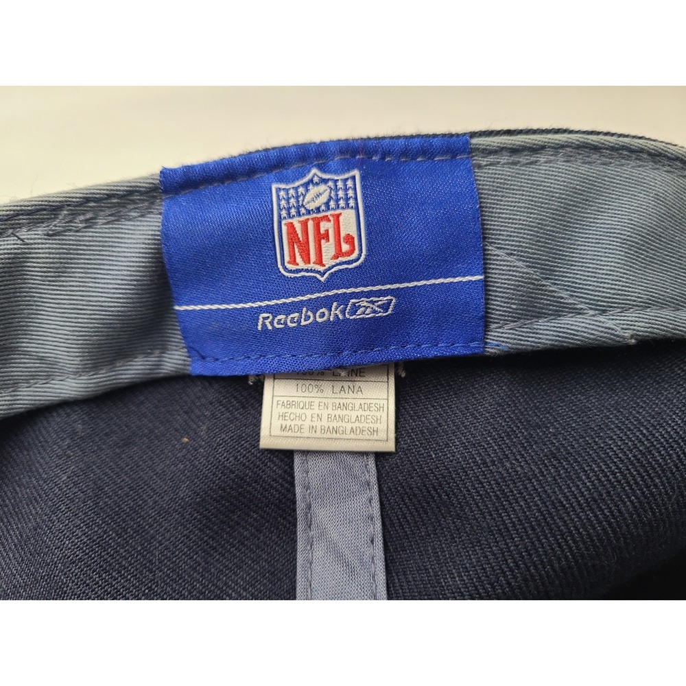 Seattle Seahawks Reebok Fitted 7 7/8 Hat Cap Wool Men Women NFL Football Blue - Picture 12 of 14